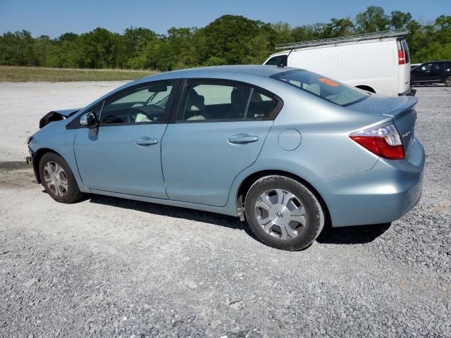 Photo 2 from auction – 2012 HONDA CIVIC HYBR with VIN JHMFB4F26CS009801