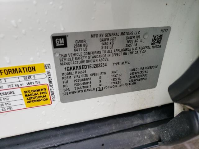 Photo 14 from auction – 2014 GMC ACADIA SLE with VIN 1GKKRNED1EJ203234