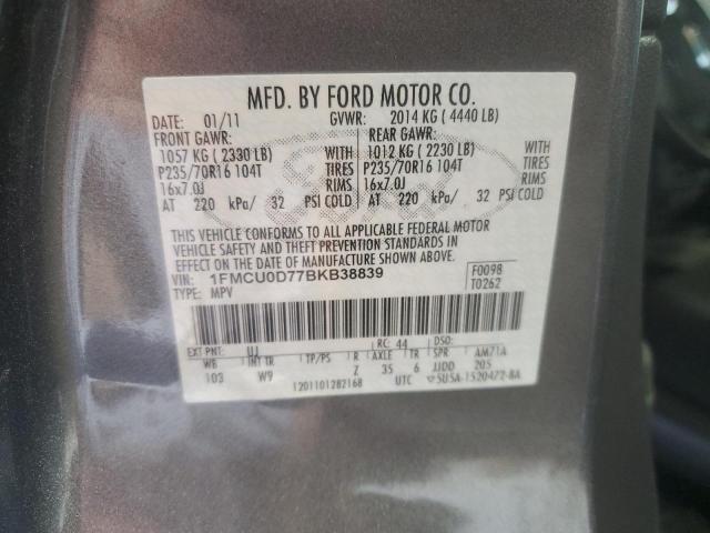 Photo 14 from auction – 2011 FORD ESCAPE with VIN 1FMCU0D77BKB38839