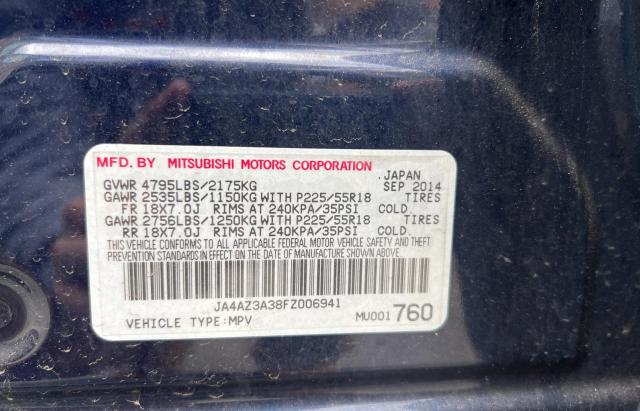Photo 10 from auction – 2015 MITSUBISHI OUTLANDER with VIN JA4AZ3A38FZ006941