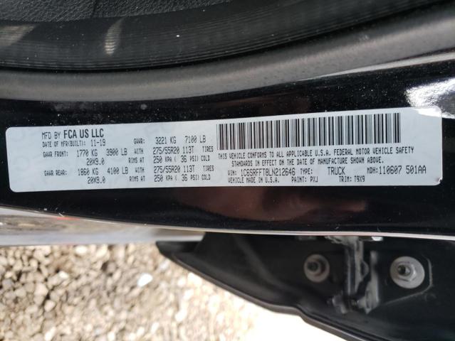 Photo 14 from auction – 2020 RAM 1500 BIG H with VIN 1C6SRFFT8LN212646