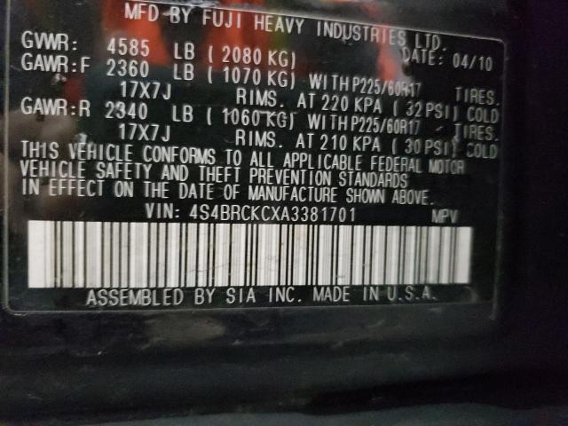 Foto 14 de la subasta – 2010 SUBARU OUTBACK 2. con VIN 4S4BRCKCXA3381701