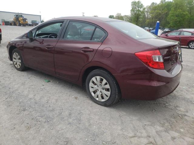 Photo 2 from auction – 2012 HONDA CIVIC LX with VIN 19XFB2F57CE102202