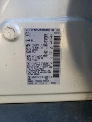 Photo 14 from auction – 2015 NISSAN ROGUE S with VIN 5N1AT2MV6FC910834
