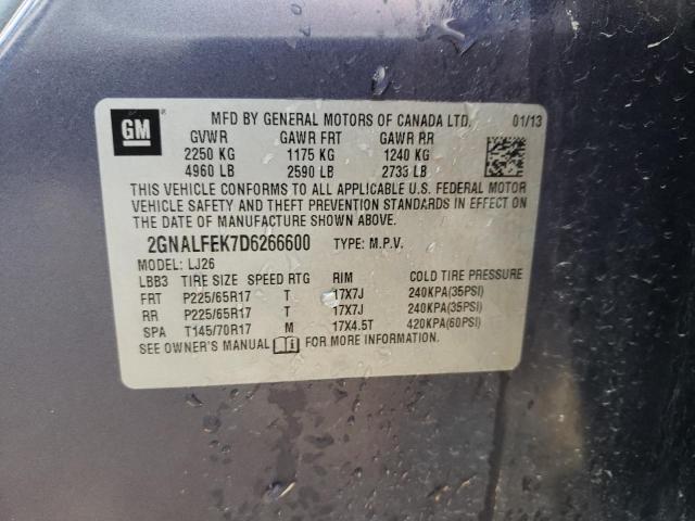 Photo 14 from auction – 2013 CHEVROLET EQUINOX LT with VIN 2GNALFEK7D6266600