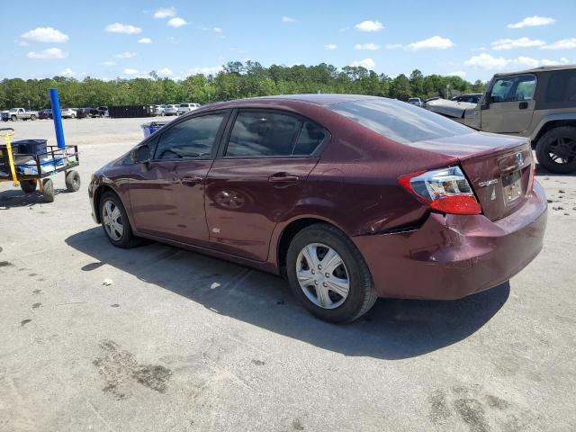 Photo 2 from auction – 2012 HONDA CIVIC LX with VIN 19XFB2F51CE327182