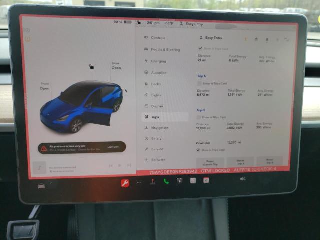 Foto 9 de la subasta – 2022 TESLA MODEL Y con VIN 7SAYGDEE0NF393942