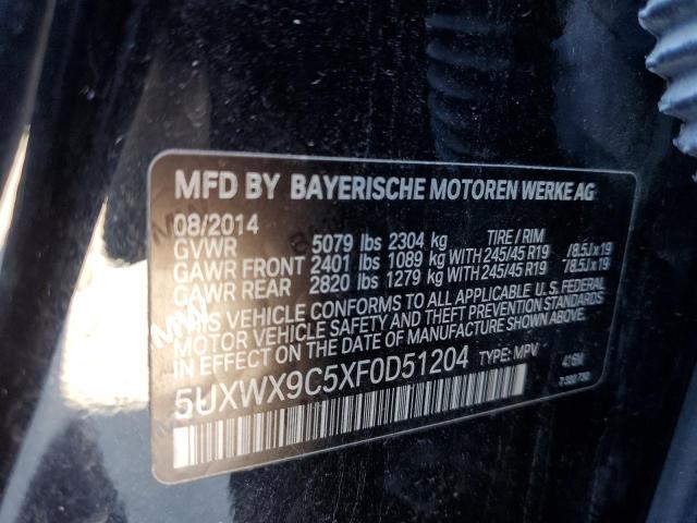 Photo 14 from auction – 2015 BMW X3 XDRIVE2 with VIN 5UXWX9C5XF0D51204