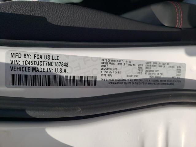 Photo 14 from auction – 2022 DODGE DURANGO R/ with VIN 1C4SDJCT7NC187848