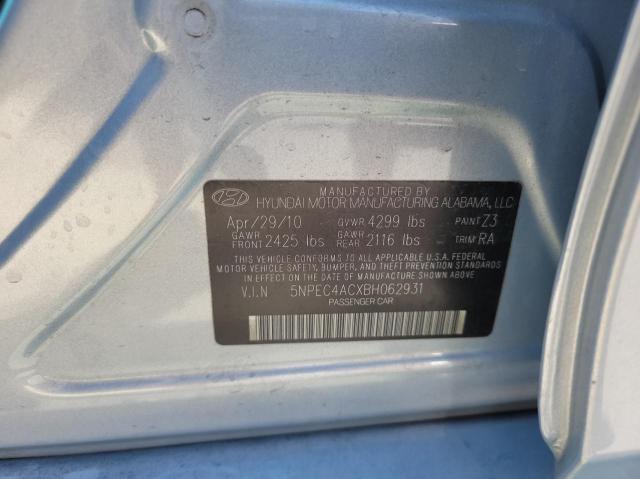 Photo 10 from auction – 2011 HYUNDAI SONATA SE with VIN 5NPEC4ACXBH062931