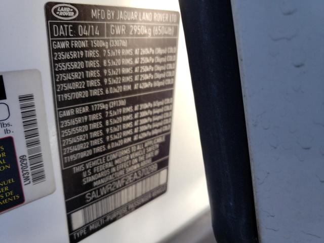 Photo 14 from auction – 2014 LAND ROVER RANGE ROVE with VIN SALWR2WF2EA370299
