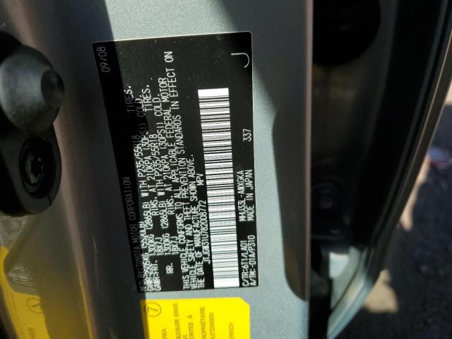 Photo 14 from auction – 2008 LEXUS RX 400H with VIN JTJGW31U782008772