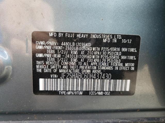 Photo 14 from auction – 2013 SUBARU FORESTER 2 with VIN JF2SHABC6DH437430