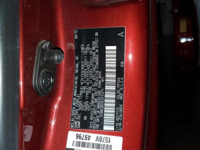 Photo 14 from auction – 2014 TOYOTA SIENNA LE with VIN 5TDKK3DC0ES413274