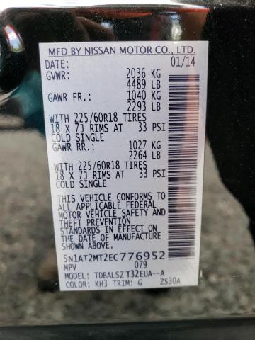 Photo 14 from auction – 2014 NISSAN ROGUE S with VIN 5N1AT2MT2EC776952