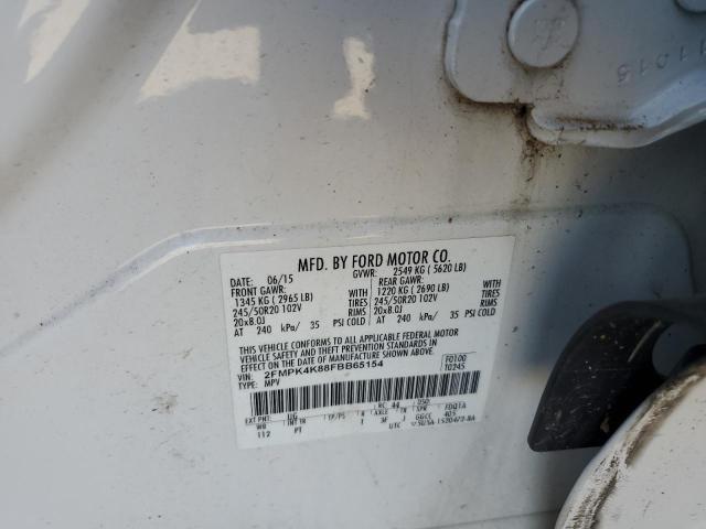 Photo 14 from auction – 2015 FORD EDGE TITAN with VIN 2FMPK4K88FBB65154