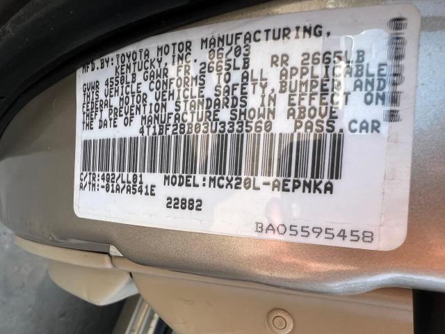 Photo 10 from auction – 2003 TOYOTA AVALON XL with VIN 4T1BF28B03U333560