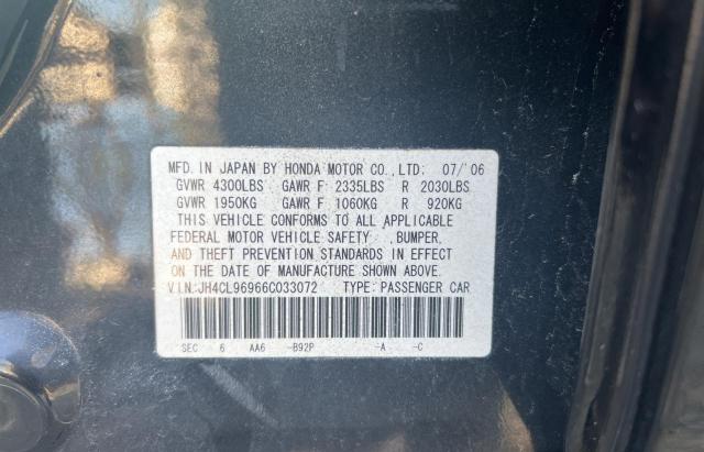 Photo 10 from auction – 2006 ACURA TSX with VIN JH4CL96966C033072