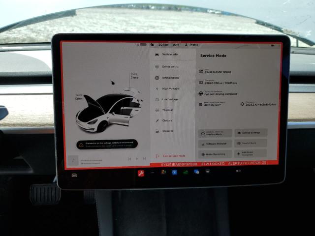 Photo 9 from auction – 2022 TESLA MODEL 3 with VIN 5YJ3E1EA6NF191888