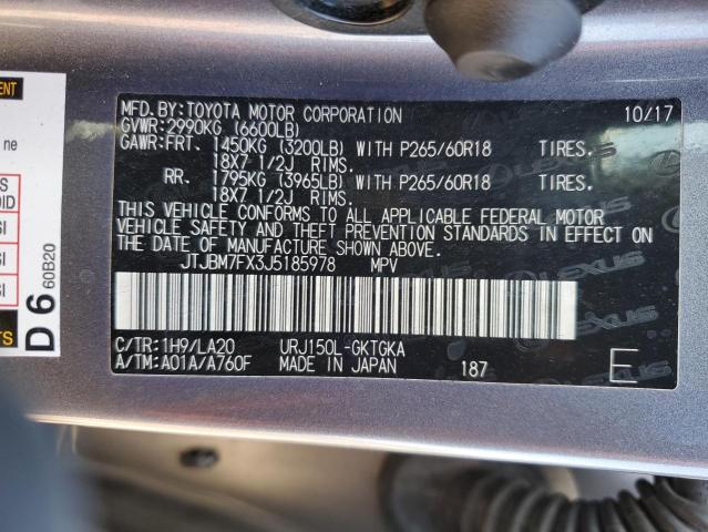 Photo 14 from auction – 2018 LEXUS GX 460 with VIN JTJBM7FX3J5185978
