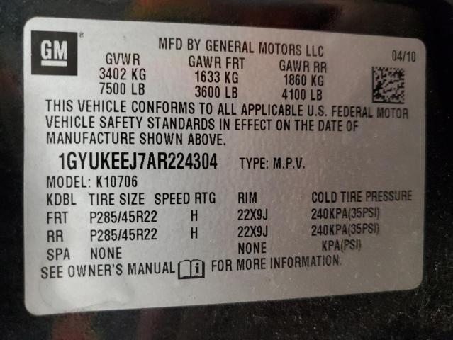 Photo 14 from auction – 2010 CADILLAC ESCALADE H with VIN 1GYUKEEJ7AR224304