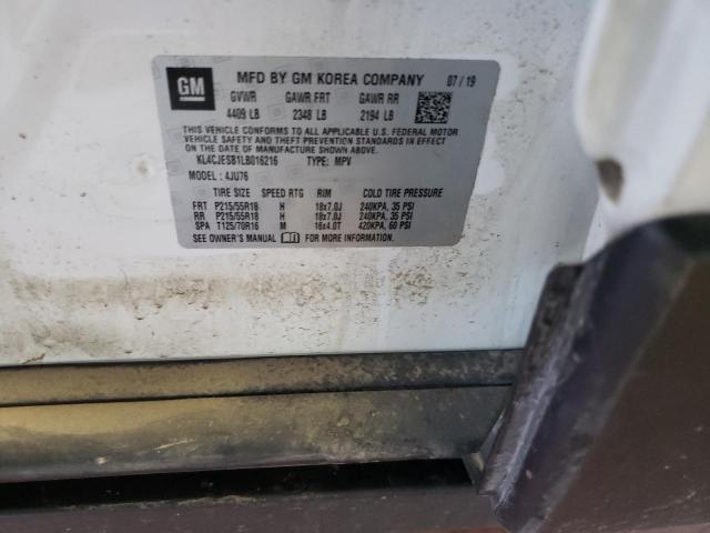 Photo 14 from auction – 2020 BUICK ENCORE PRE with VIN KL4CJESB1LB016216
