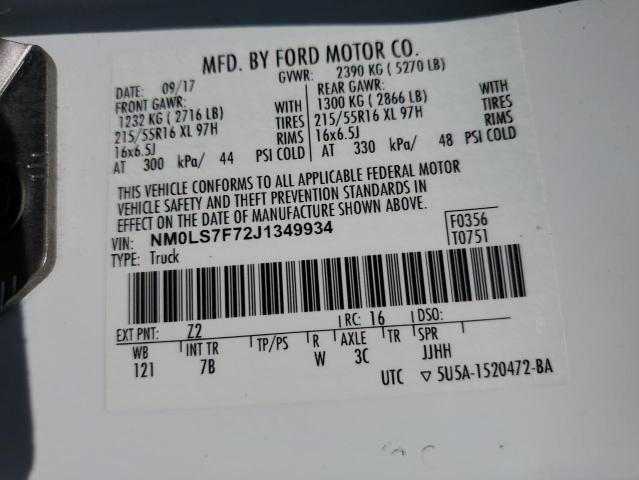 Photo 14 from auction – 2018 FORD TRANSIT CO with VIN NM0LS7F72J1349934