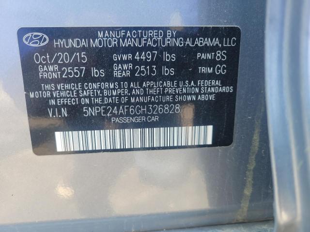 Photo 10 from auction – 2016 HYUNDAI SONATA SE with VIN 5NPE24AF6GH326828