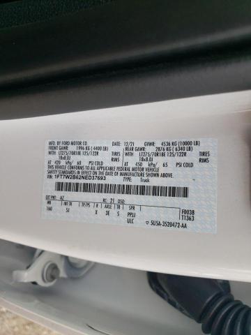 Photo 10 from auction – 2022 FORD F250 SUPER with VIN 1FT7W2B62NED37693
