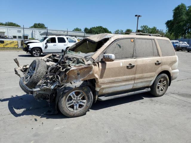 HONDA PILOT EXL 2004 with VIN 2HKYF186X4H594542 - Photo from auction