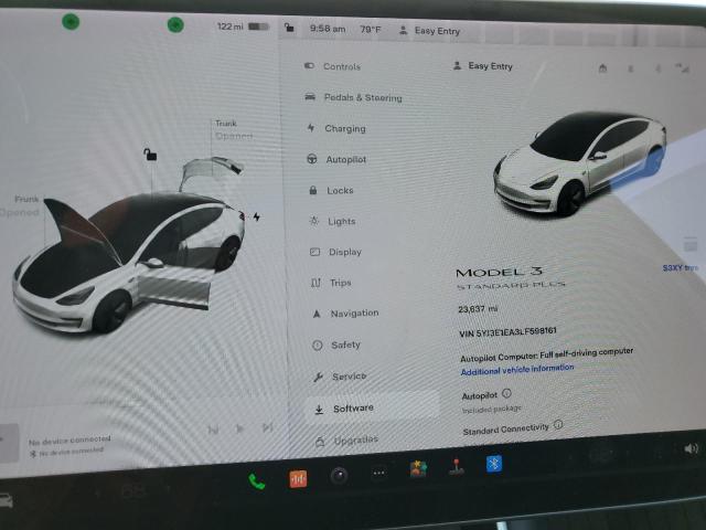 Photo 9 from auction – 2020 TESLA MODEL 3 with VIN 5YJ3E1EA3LF598161