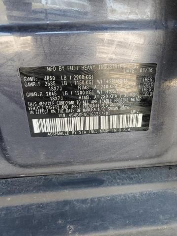 Photo 14 from auction – 2016 SUBARU OUTBACK 3. with VIN 4S4BSENC1G3287808