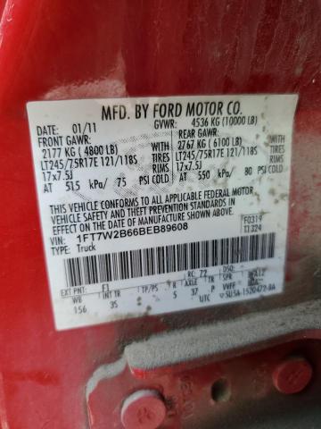 Photo 14 from auction – 2011 FORD F250 SUPER with VIN 1FT7W2B66BEB89608