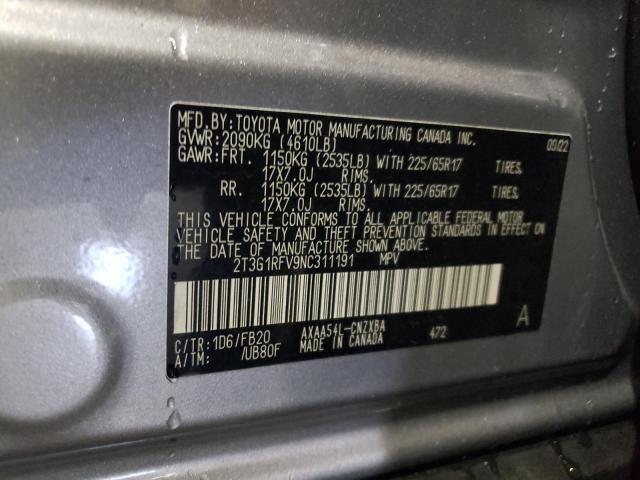 Photo 14 from auction – 2022 TOYOTA RAV4 LE with VIN 2T3G1RFV9NC311191