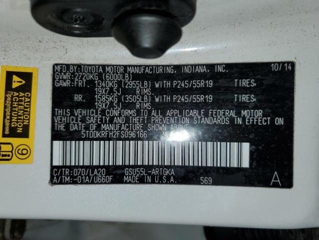 Photo 14 from auction – 2015 TOYOTA HIGHLANDER with VIN 5TDDKRFH2FS096166