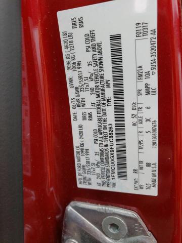Photo 14 from auction – 2015 FORD ESCAPE SE with VIN 1FMCU0GX9FUC88263
