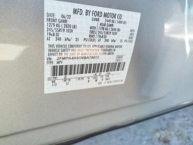 Photo 14 from auction – 2022 FORD EDGE TITAN with VIN 2FMPK4K91NBA79613