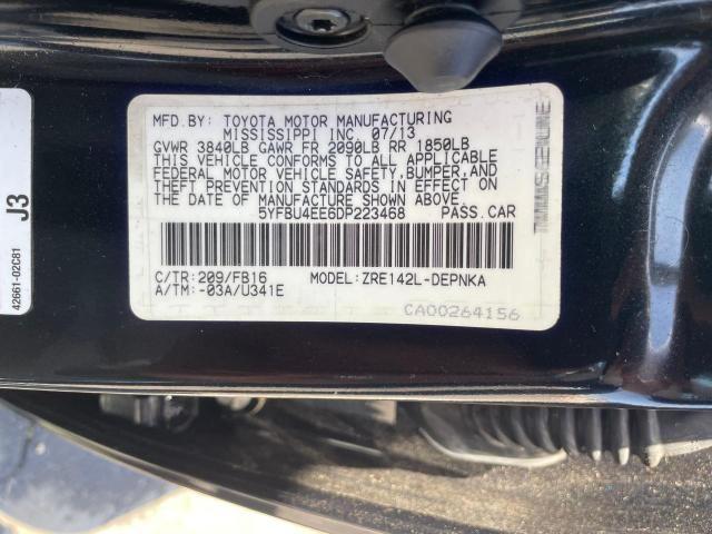 Photo 10 from auction – 2013 TOYOTA COROLLA BA with VIN 5YFBU4EE6DP223468