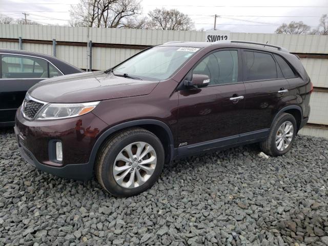 KIA SORENTO EX 2014 with VIN 5XYKUDA70EG537582 - Photo from auction