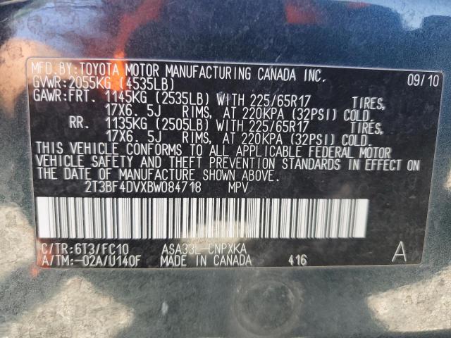 Photo 14 from auction – 2011 TOYOTA RAV4 with VIN 2T3BF4DVXBW084718
