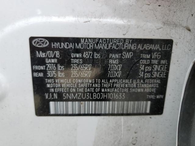 Photo 14 from auction – 2018 HYUNDAI SANTA FE S with VIN 5NMZU3LB0JH101633