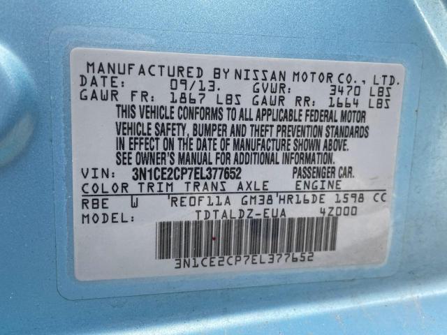 Photo 10 from auction – 2014 NISSAN VERSA NOTE with VIN 3N1CE2CP7EL377652