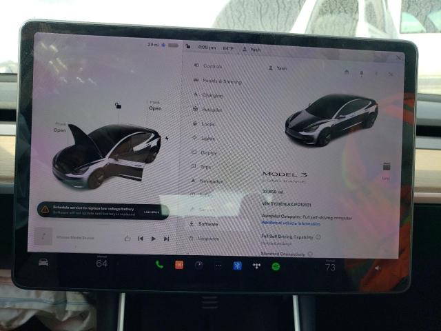 Photo 9 from auction – 2018 TESLA MODEL 3 with VIN 5YJ3E1EAXJF019101
