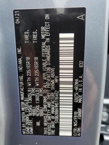 Photo 14 from auction – 2021 TOYOTA HIGHLANDER with VIN 5TDBZRBH1MS116462
