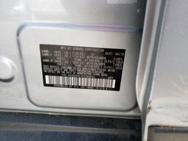 Photo 14 from auction – 2019 SUBARU OUTBACK 2. with VIN 4S4BSANC3K3388642
