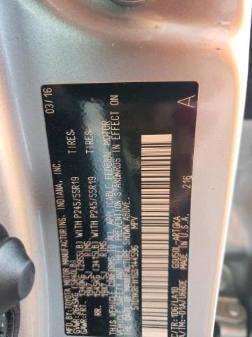 Photo 14 from auction – 2016 TOYOTA HIGHLANDER with VIN 5TDYKRFH1GS144596