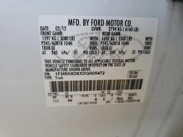 Photo 14 from auction – 2013 FORD EXPLORER X with VIN 1FM5K8D8XDGA05472