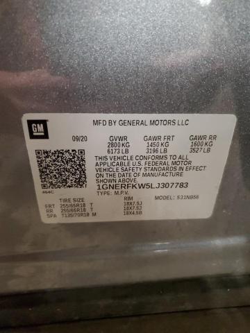 Photo 14 from auction – 2020 CHEVROLET TRAVERSE L with VIN 1GNERFKW5LJ307783