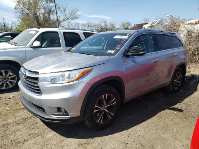 TOYOTA HIGHLANDER 2016 with VIN 5TDJKRFH3GS344798 - Photo from auction