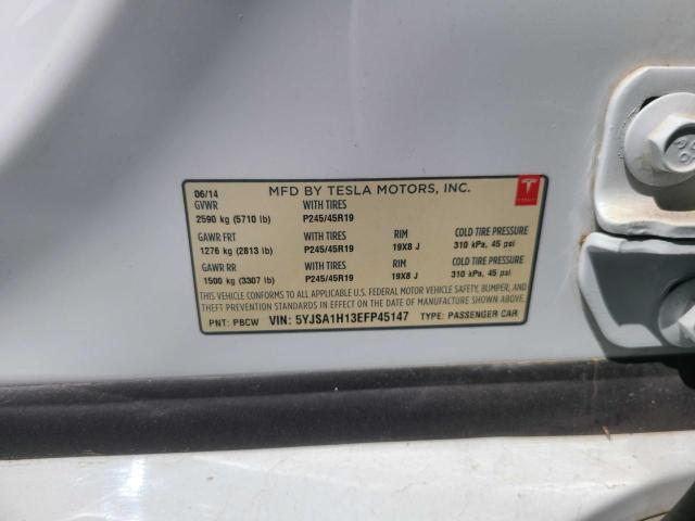 Photo 10 from auction – 2014 TESLA MODEL S with VIN 5YJSA1H13EFP45147